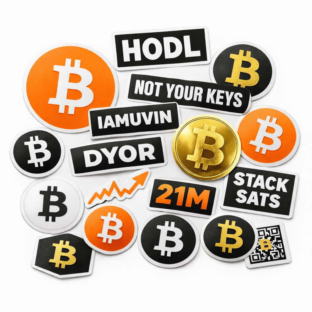 Bitcoin Sticker Pack — 20 Stickers